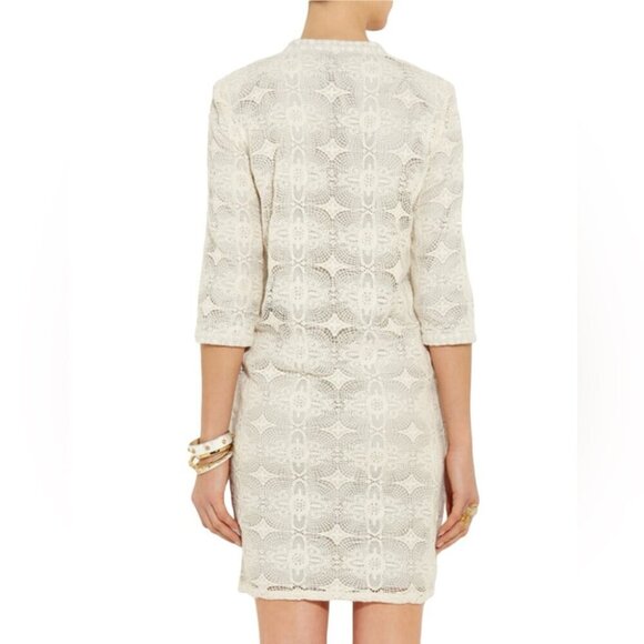 DAY Birger et Mikkelsen Cream Geometric Crochet lined Dress size 36 - Picture 3 of 16